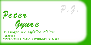 peter gyure business card
