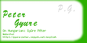 peter gyure business card